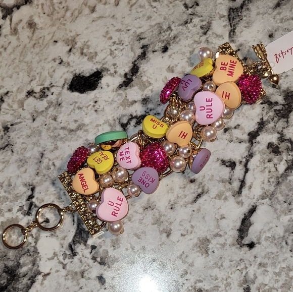 Betsey Johnson Jewelry - Betsey Johnson Candy Heart Valentine Bracelet